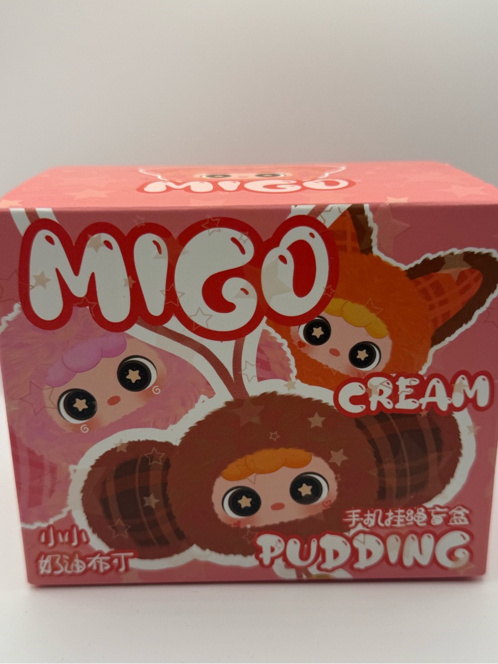 Migo Cream Pudding Series Vinyl Face Blind Box Cute Doll Phone Strap
